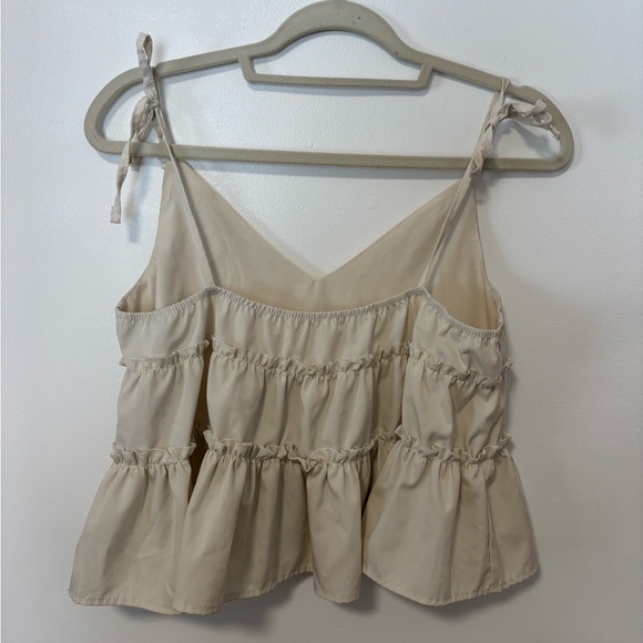 Chic Cream Ruffle Camisole - Picture 2 of 2